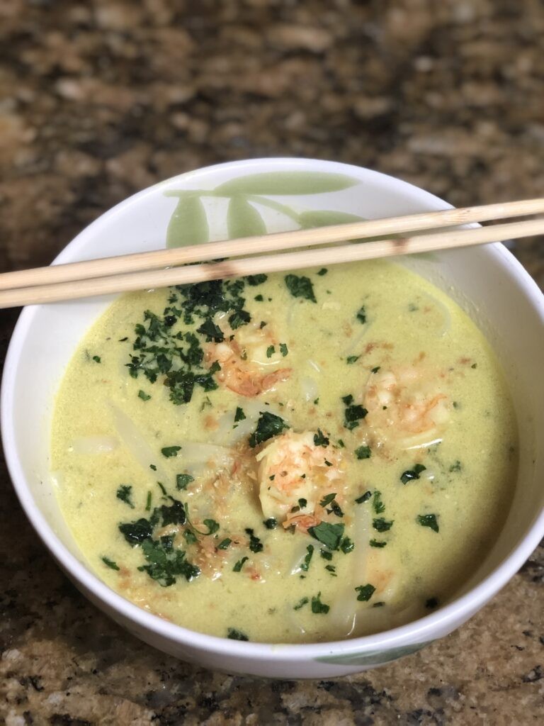 Rice Ramen and Shrimp