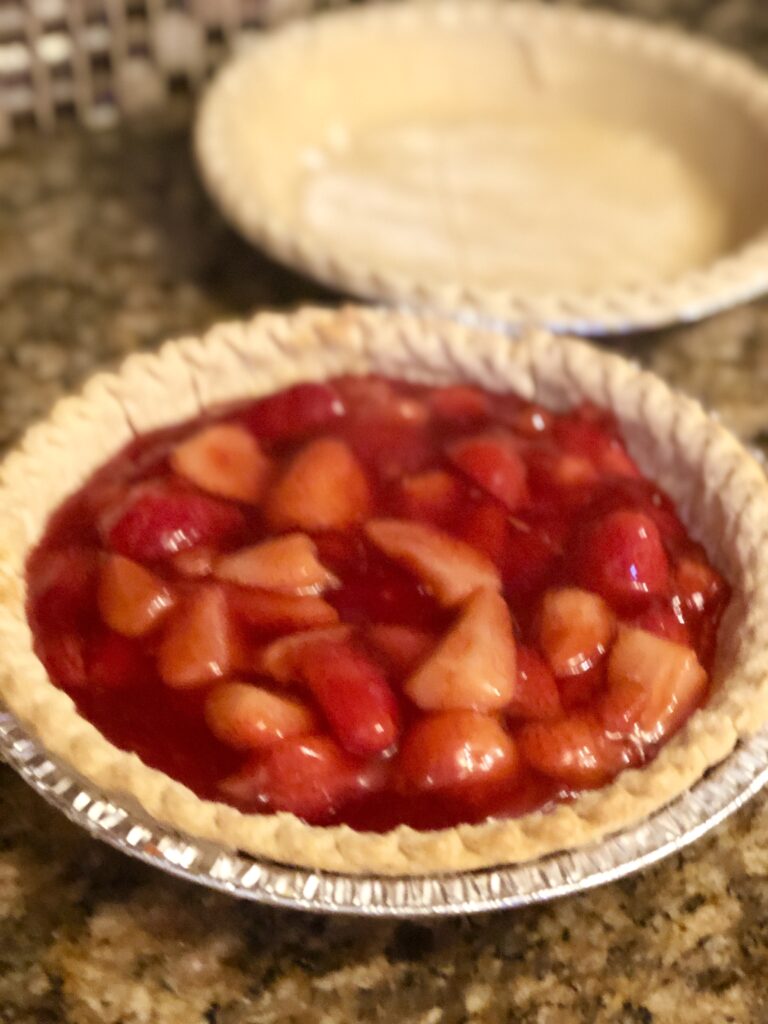 Strawberry Filling in Pie Crust