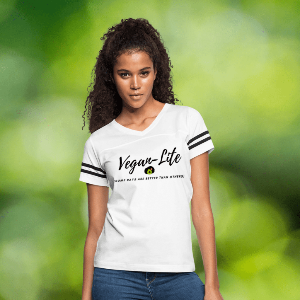 Woman in T-shirt for Vegetarian Lifestyle