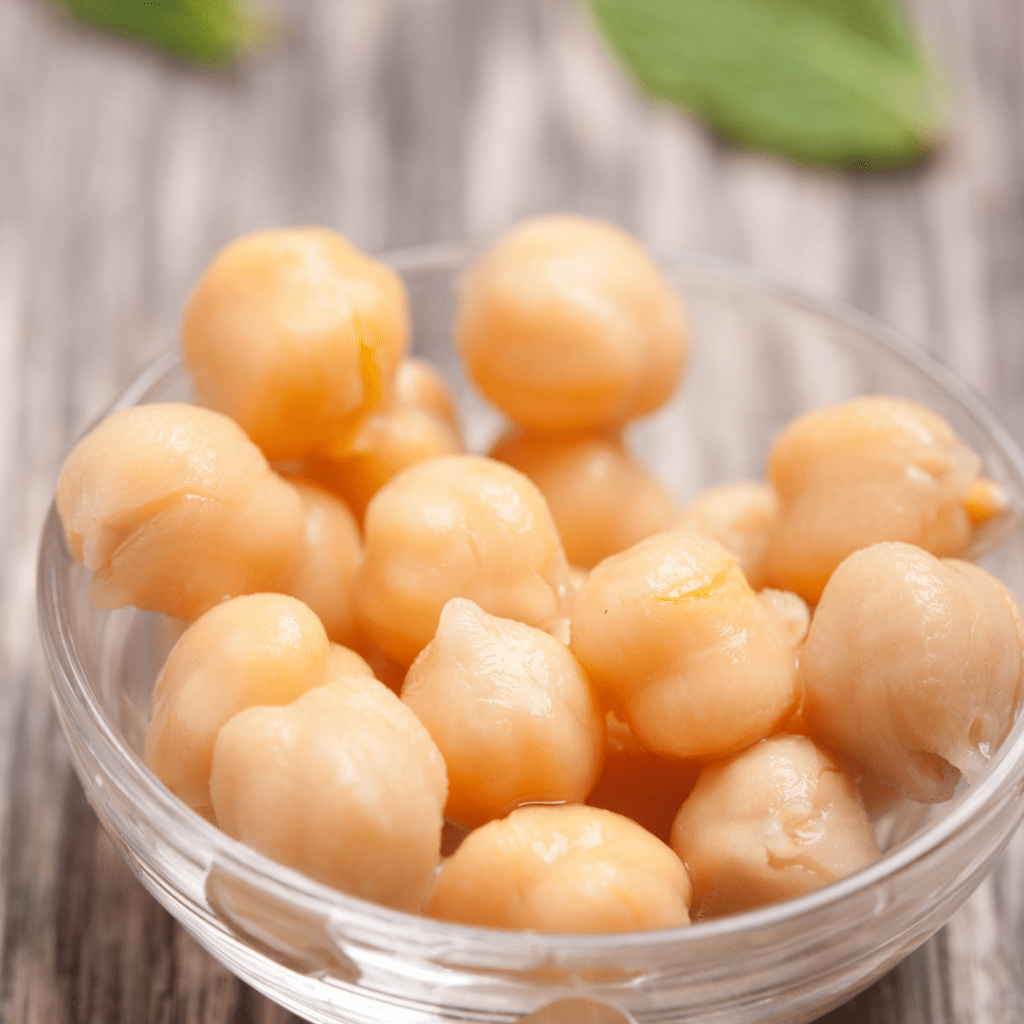 chickpeas in a small bowl
