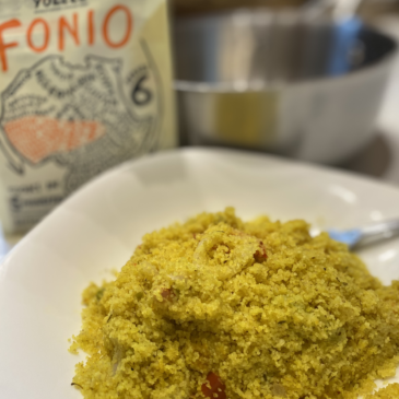 Bowl of Fonio with Tumeric and Coconut