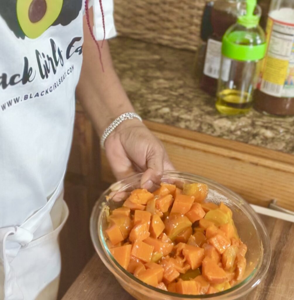 Bowl of Golden Beets and Sweet Potatoes