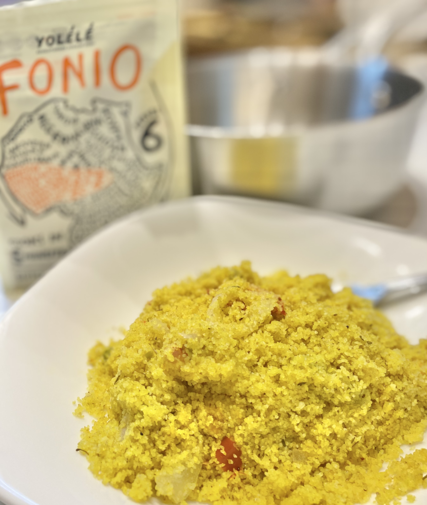 A bowl of fonio is perfect for plant-based cooking