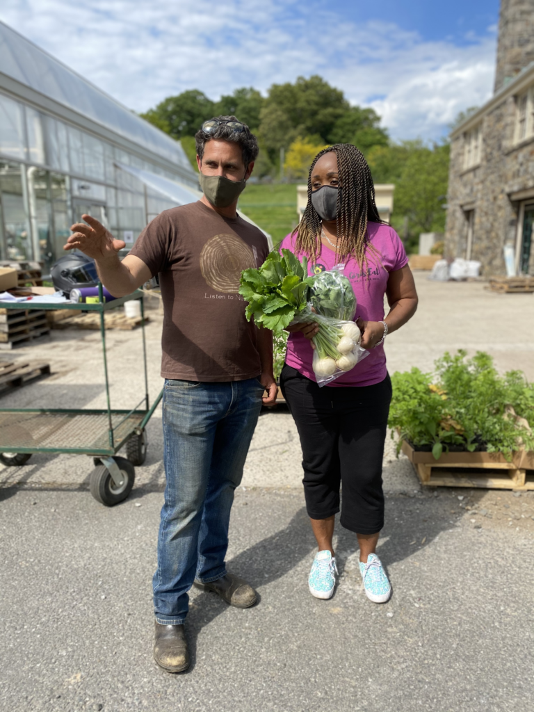 Plant based advocate LA Dunn and Jack Algier of the Stone Barns Center for Food and Agriculture