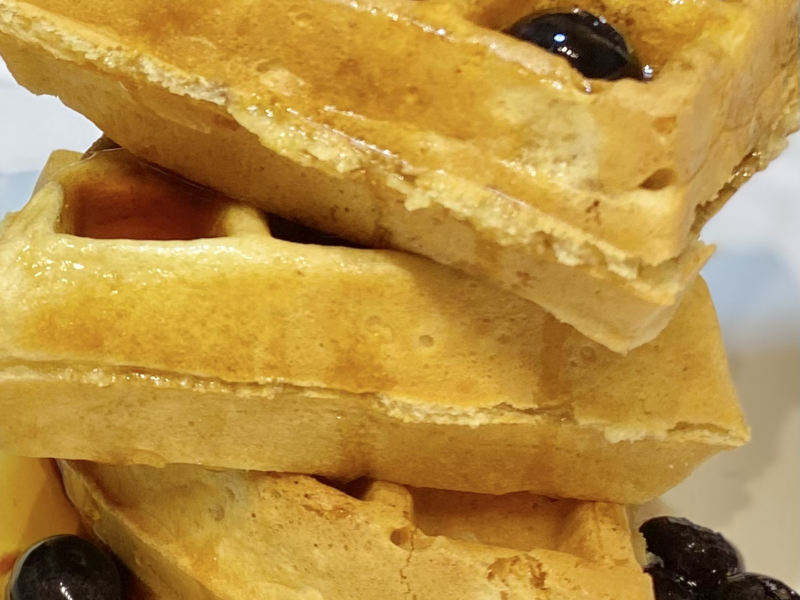 Belgian Waffles with Blueberries