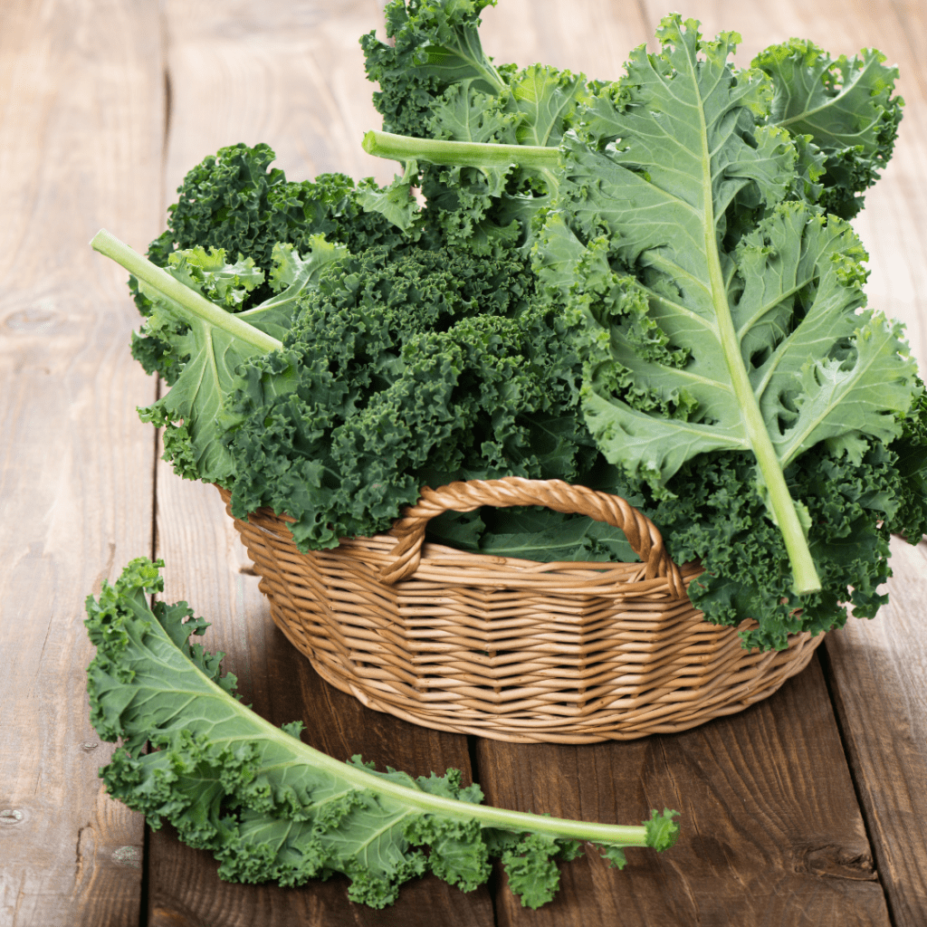 basket of kale