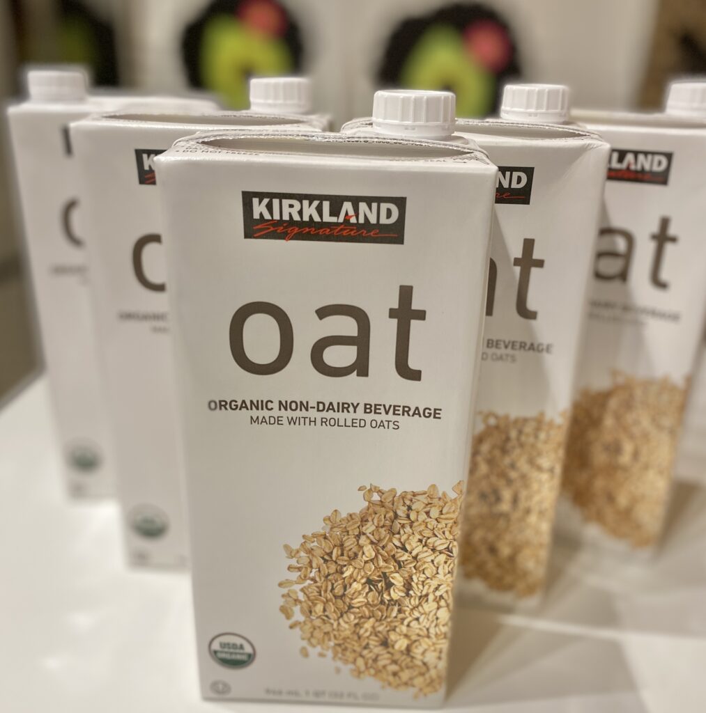 5 containers of oat milk