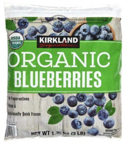 A bag of blueberries for an after school snack