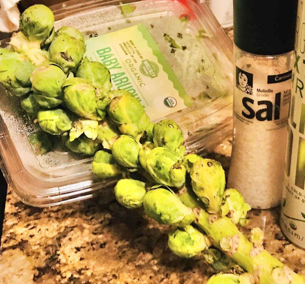 Brussels Sprouts on a stalk