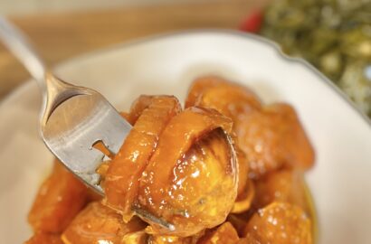 Candied Yams in a Bowl is a plant-based thanksgiving recipe