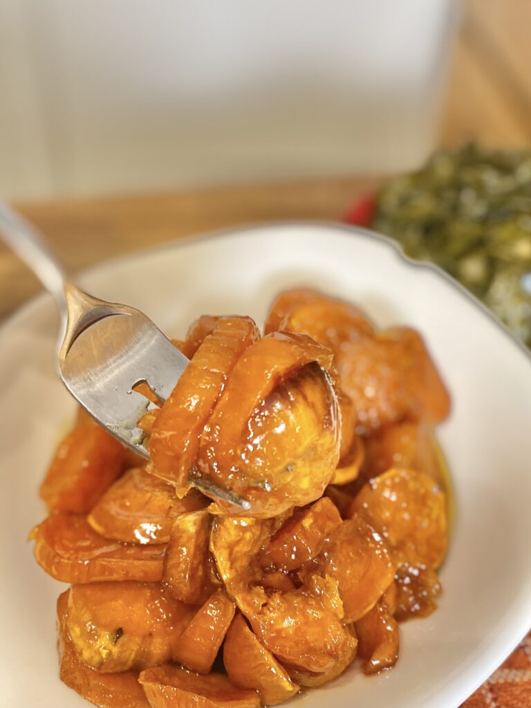 Classic Thanksgiving Candied Yams in a Bowl
