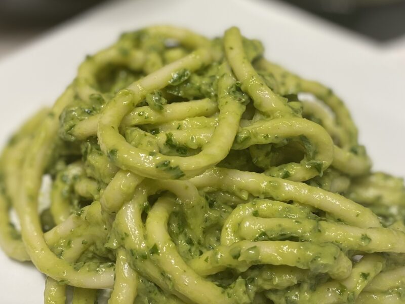 Bucatini Pasta with Pesto