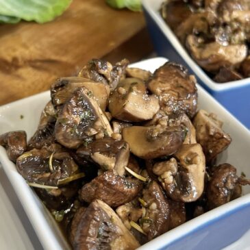 Roasted Mushrooms in a Bowl
