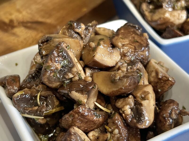 Roasted Mushrooms in a Bowl