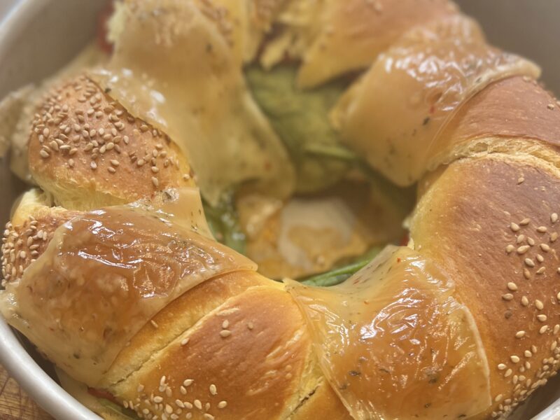 Pepper Jack Melt with Spinach and Peppers