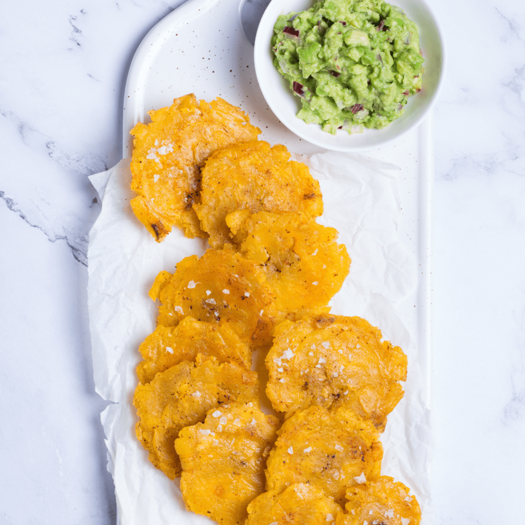 Tostones with a side of guacamole

