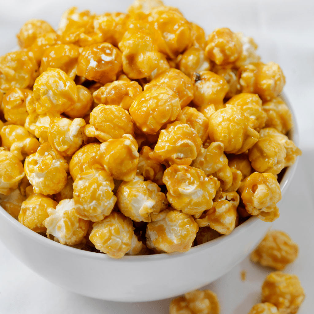 Bowl of Caramel Popcorn