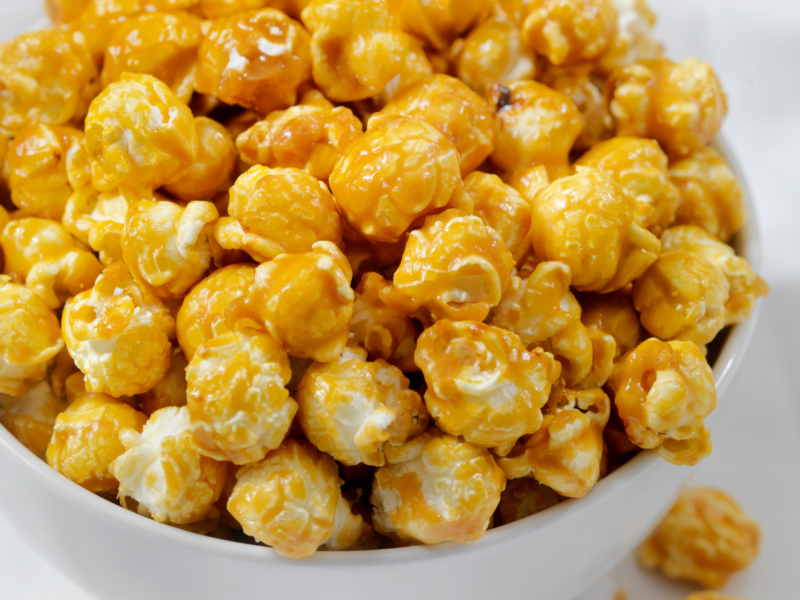 Bowl of Caramel Popcorn