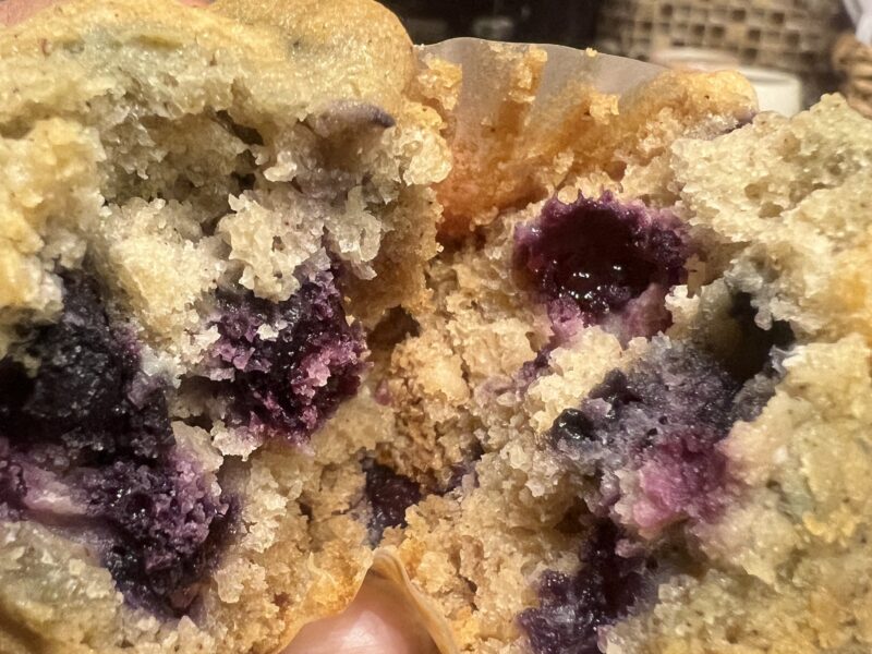 Center of Blueberry Muffins