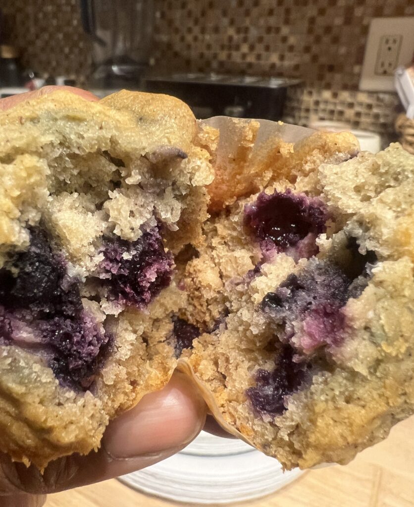 Oatmeal Blueberry Muffins offer prebiotics for gut health and wllness
