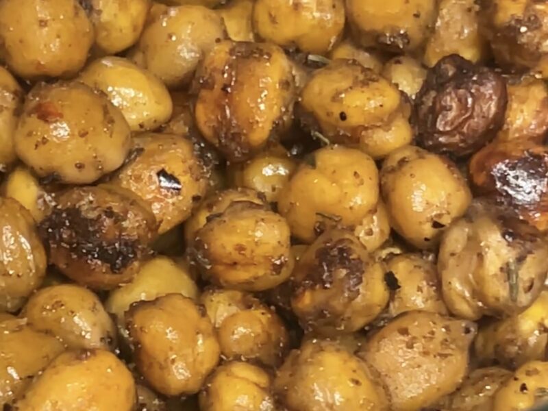 Roasted Jerk Spice Chickpeas in a Bowl