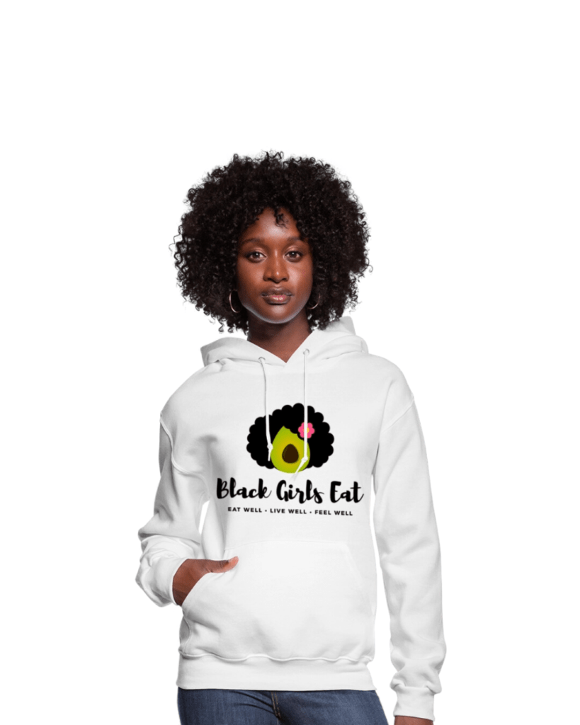 Various items from the Black Girls Eat Online Shop including tshirts, hoodie and coffee mug