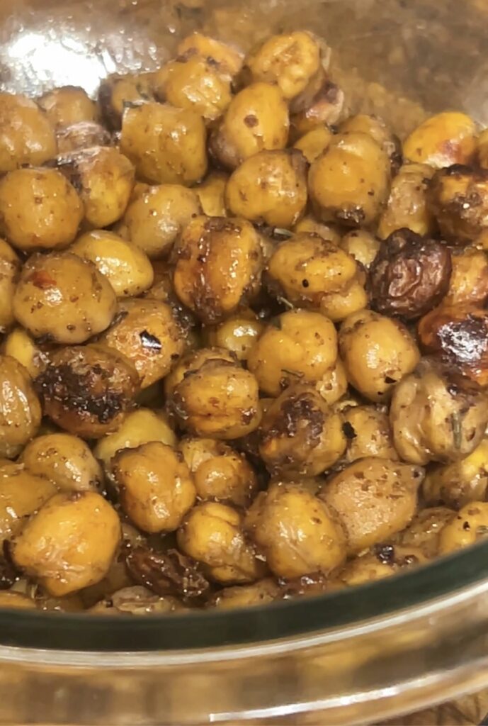 Bowl of Jerk Spice Roasted Chickpeas